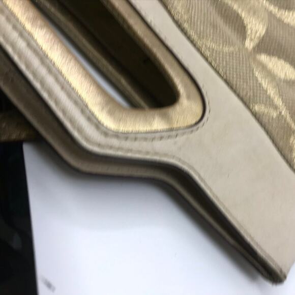 COACH Tan Cream Jacquard Fabric CrossBody Bag - Picture 4 of 8